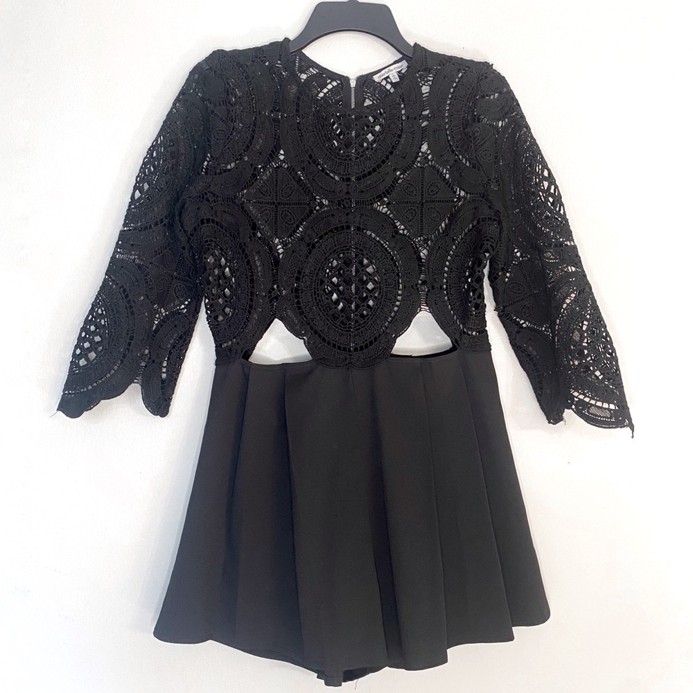 Charlotte Russe Black Lace Romper